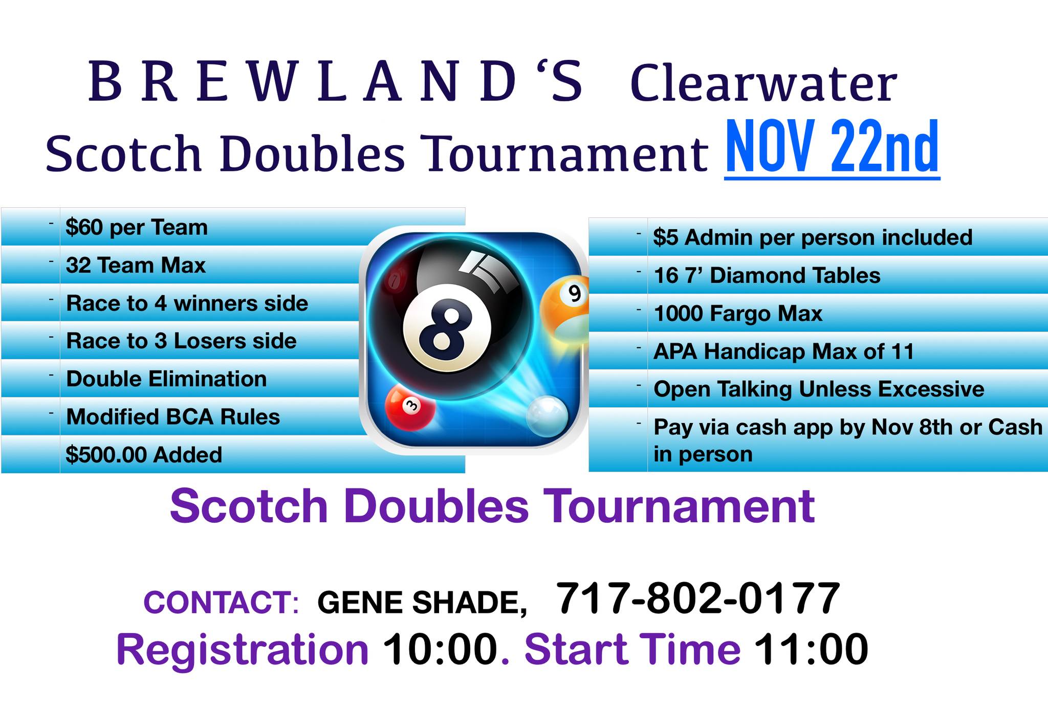Tournament flyer / rules image